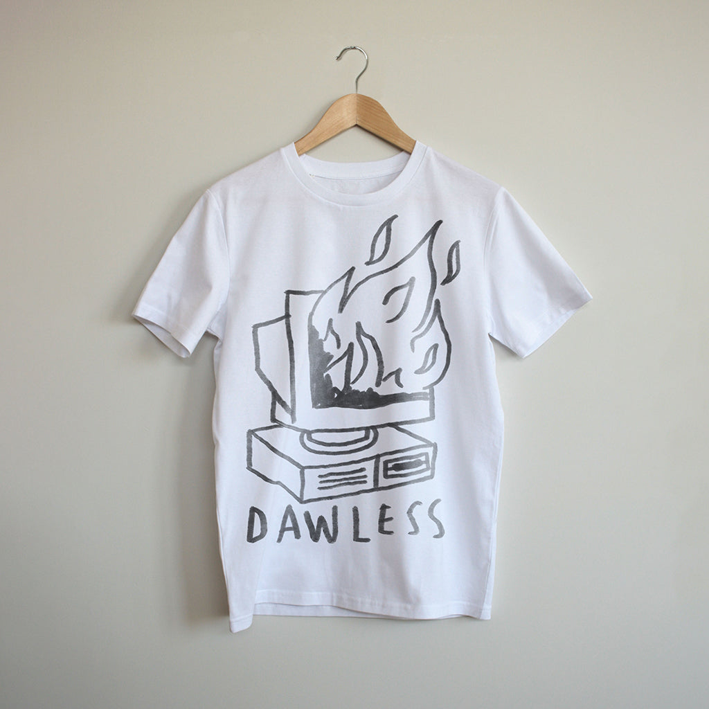 Dawless. Contemporary Techno Music T-Shirt for Electronic Music Festivals. Unisex.